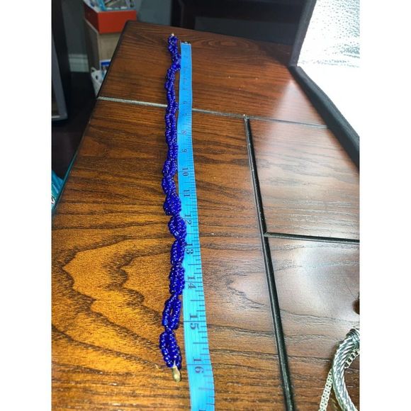 UNTREATED BLUE SODALITE NECKLACE NATURAL ROUND SHAPE FACETED BEADS! - Picture 2 of 4